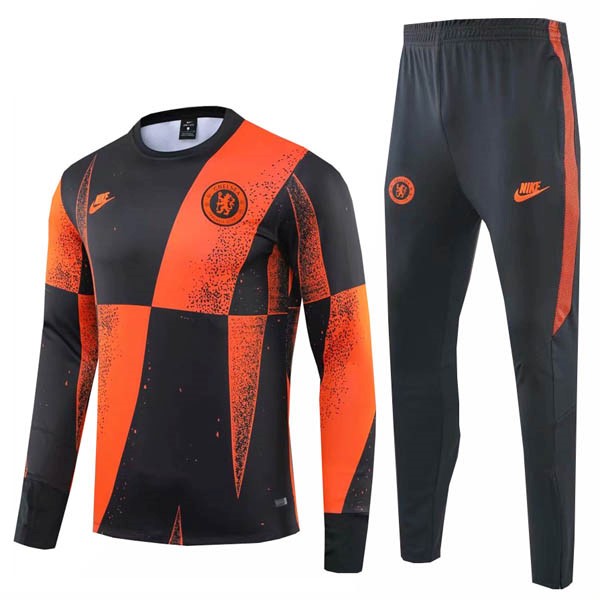 Trainingsanzug Chelsea Schwarz Orange 2019-20